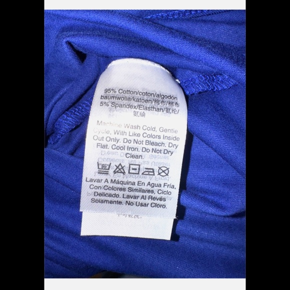 DKNY Blue Cotton Stretch Tshirt Side Knot Navy Blue Midi Dress Size XL - Picture 6 of 6